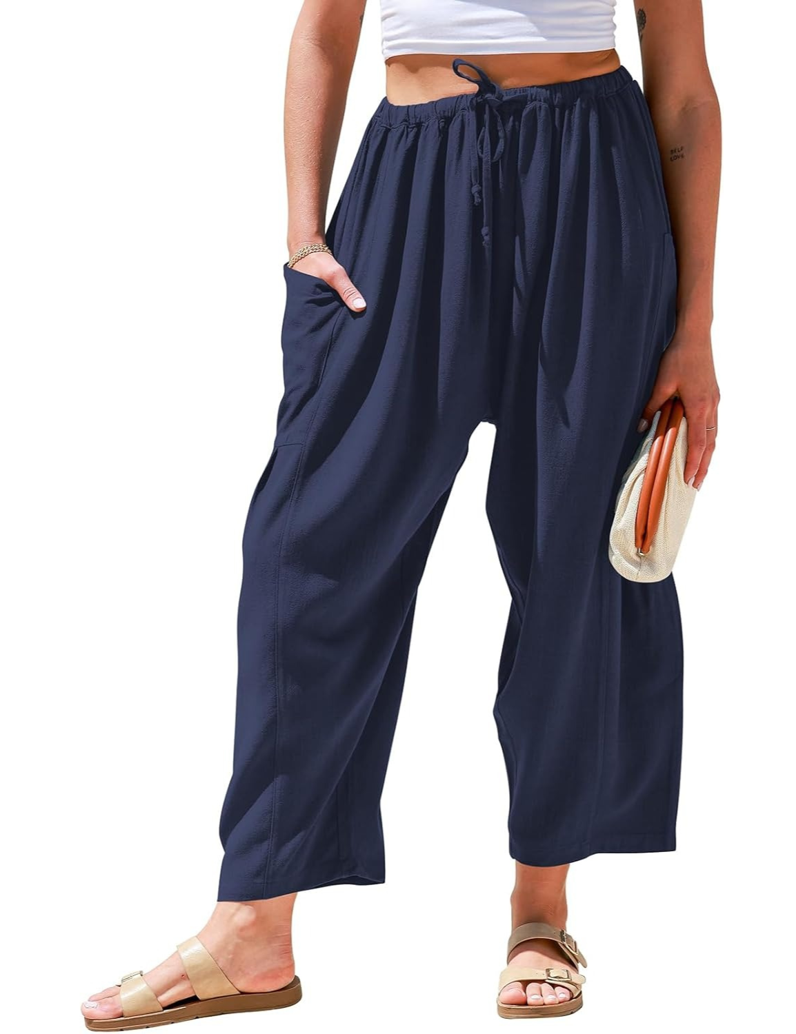 KivaWear Linen Wide Leg Pants