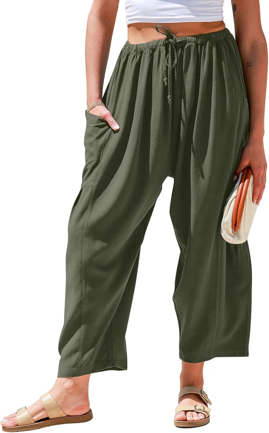 KivaWear Linen Wide Leg Pants