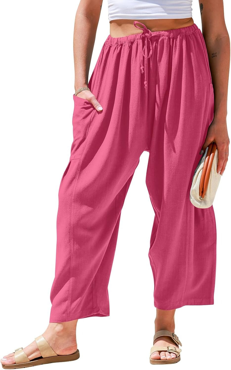 KivaWear Linen Wide Leg Pants