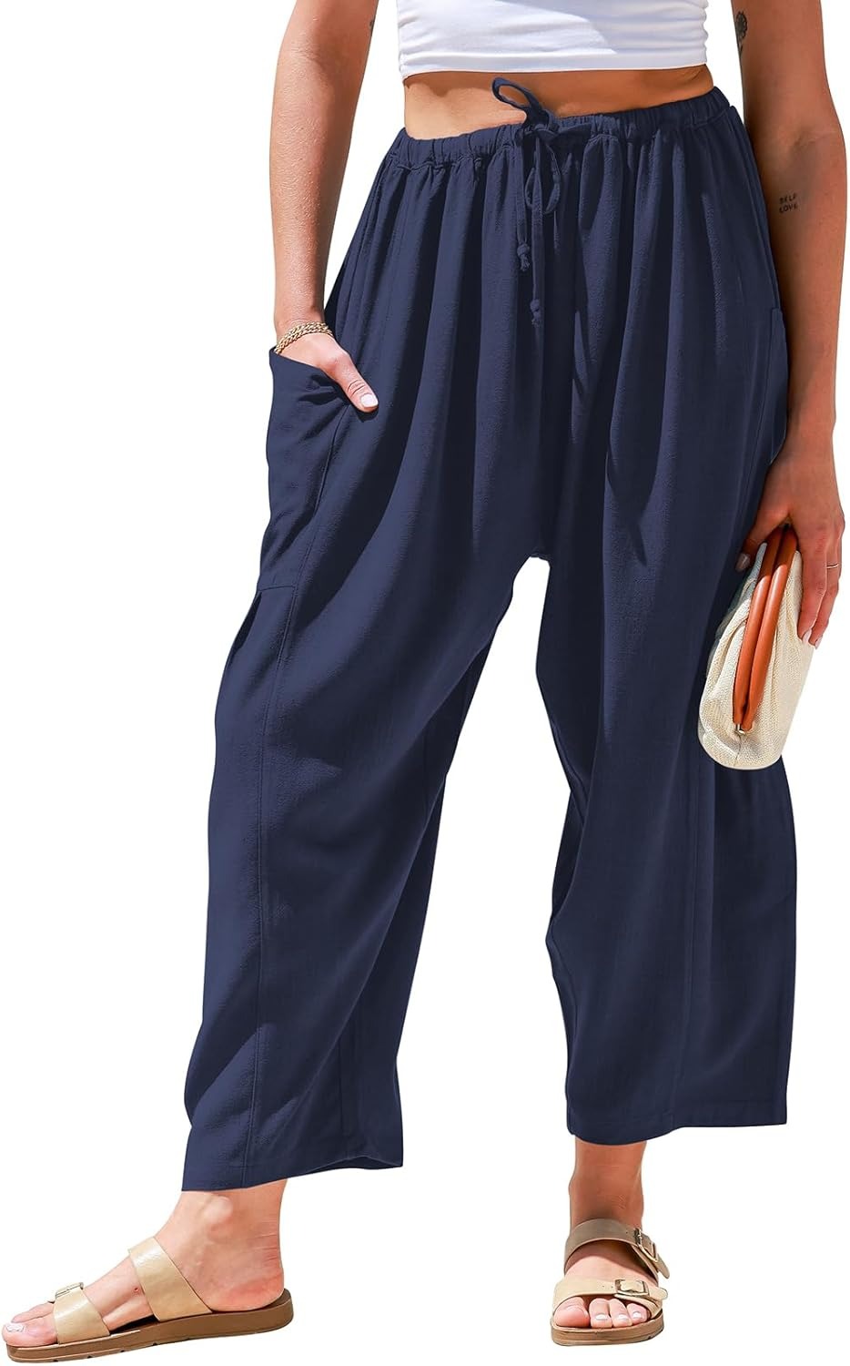 KivaWear Linen Wide Leg Pants