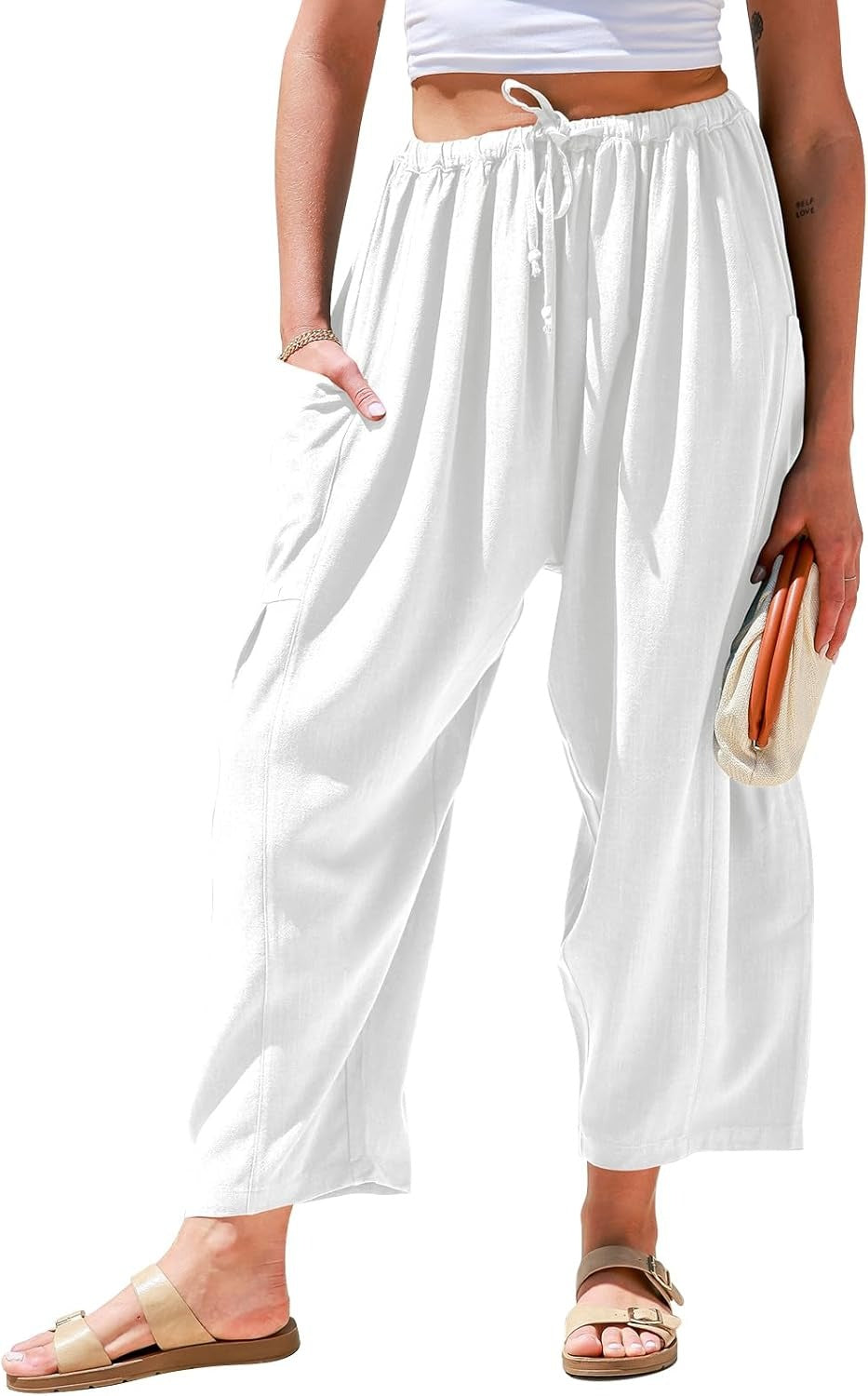 KivaWear Linen Wide Leg Pants