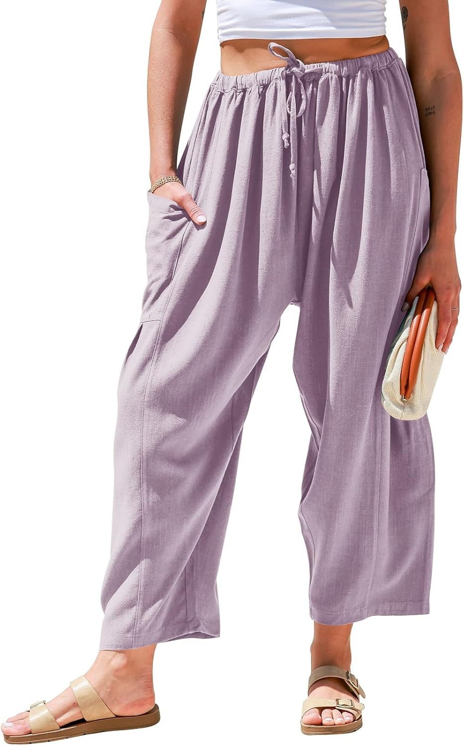 KivaWear Linen Wide Leg Pants